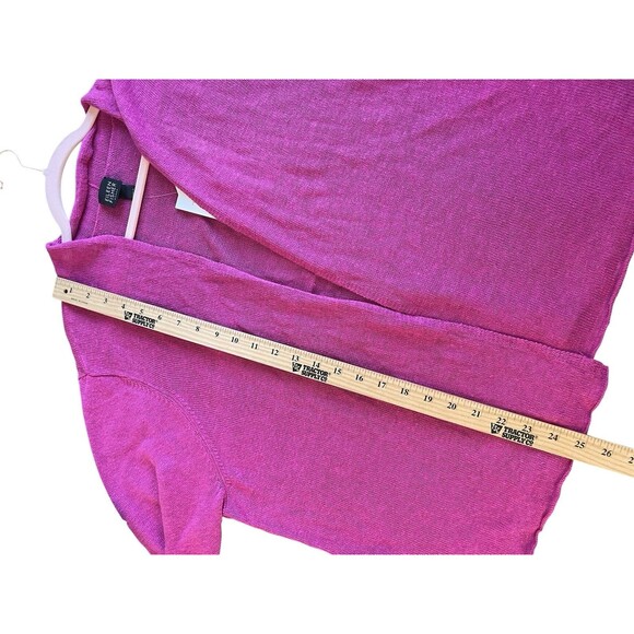 Eileen Fisher Cropped Cardigan Open Sweater Organic Linen 3/4 Sleeve Size 3X - Picture 7 of 11